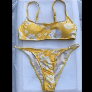 2 piece flower bikini set